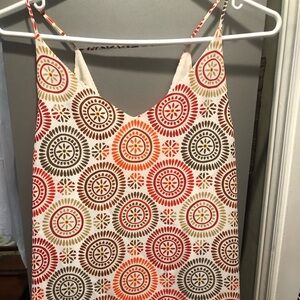 LOFT Camisole Retro Print Small Small Petite